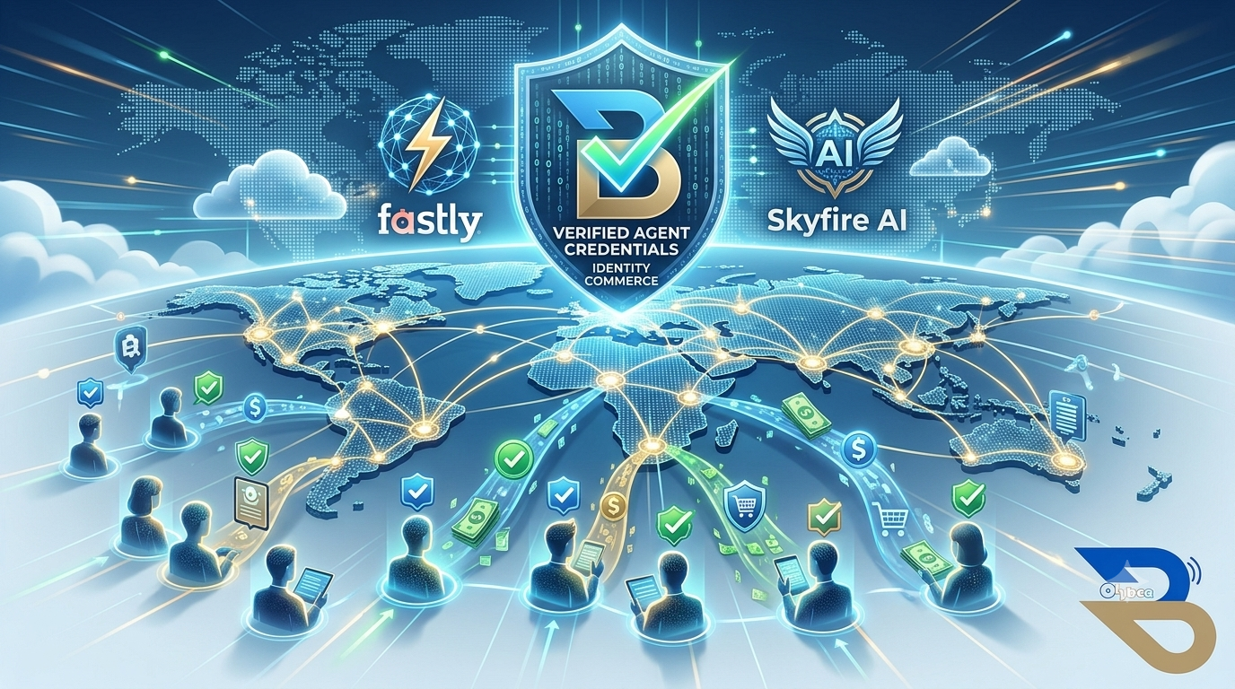 Fastly and Skyfire AI agent identity commerce partnership — verified agent credentials at the edge cloud.