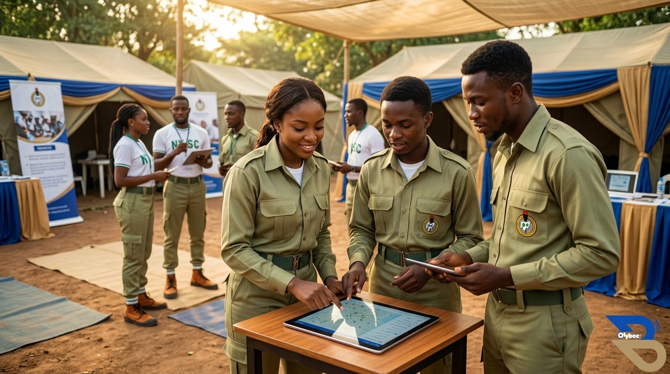 Corps members during NYSC reforms orientation camp training.