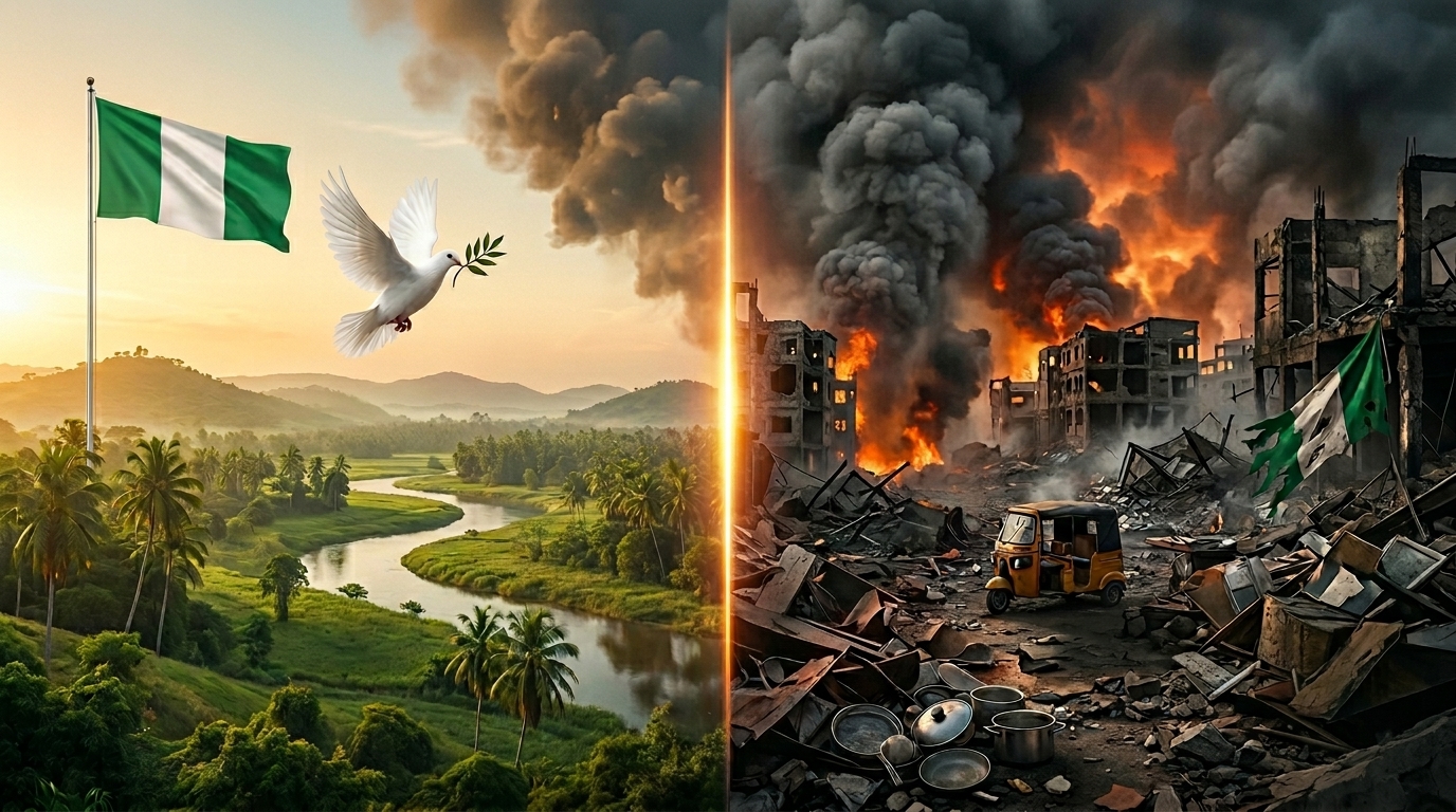 peace-or-war warning to Nigerian government