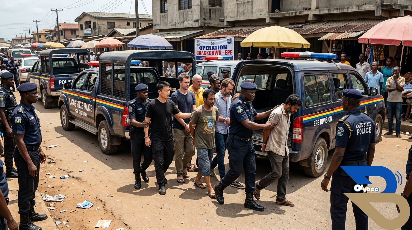 38 Foreign Nationals Nabbed as Lagos Police Arrest Foreigners in Epe Crackdown