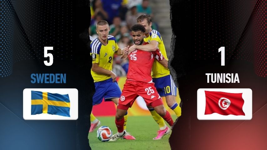 Sweden Tunisia World Cup 2026 Group F Alexander Isak Gyokeres goal Monterrey Stadium 5-1