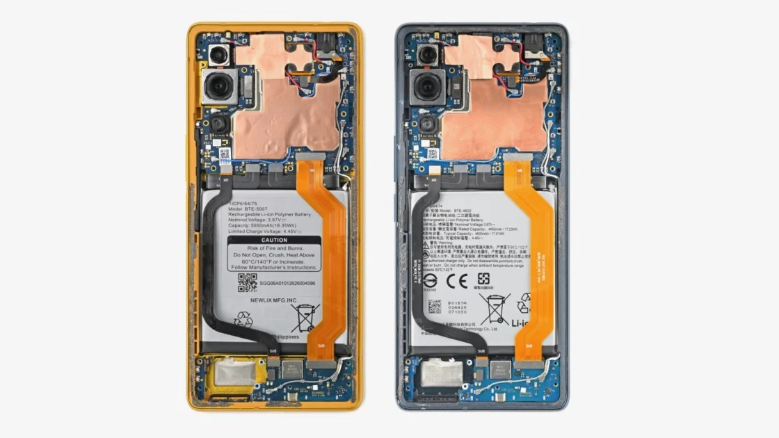 Trump T1 phone teardown showing gold-painted HTC U24 Pro internals exposed by iFixit in June 2026