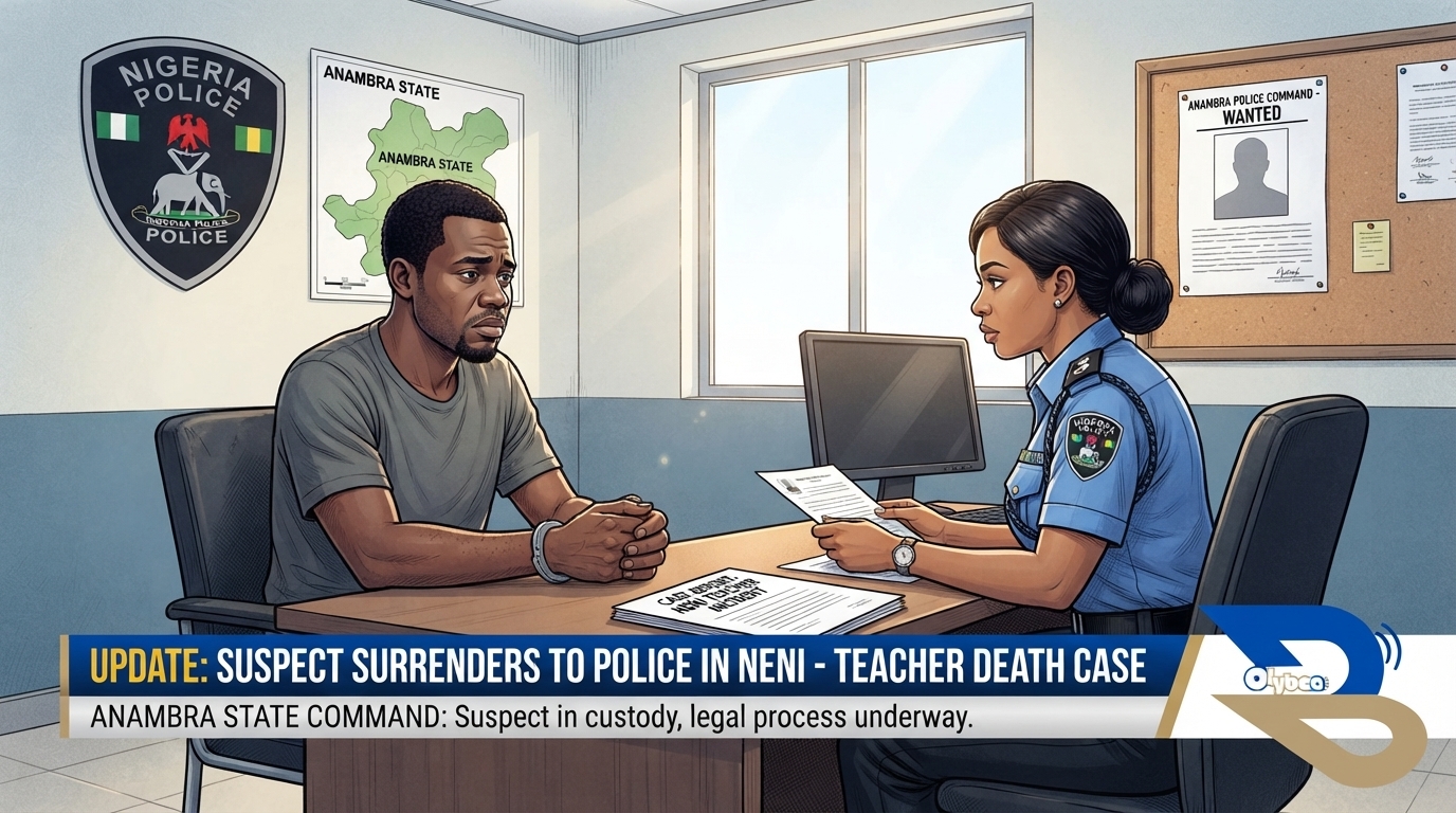 Anambra teacher flogging death suspect surrenders to police in Neni.